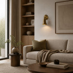 Load image into Gallery viewer, Vintage Brass Adjustable Wall Sconce with Cone and Bell Shade Options