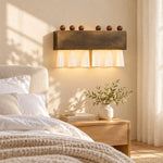 Charger l'image dans la visionneuse de galerie, Dark antique bronze curtain wall lamp in a bright bedroom