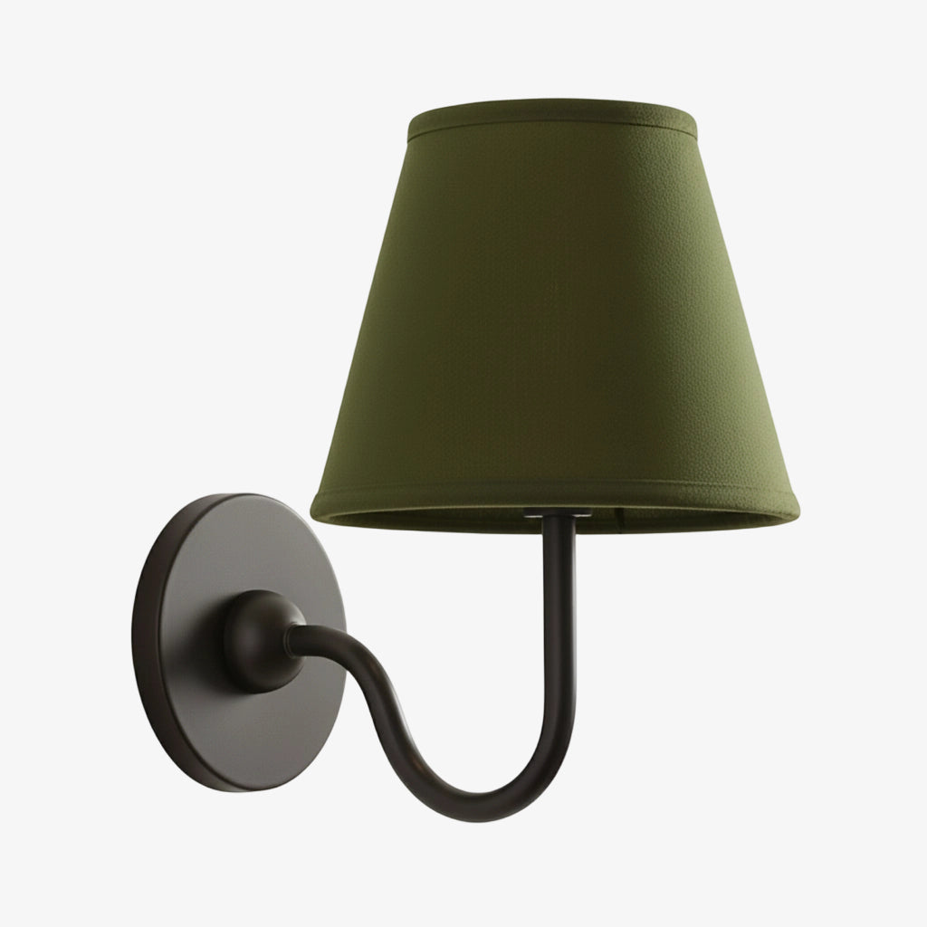Luvora Fabric Shade Wall Sconce with Drum Shade - Classic Pleated Sconce Light