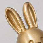 Cargar imagen en el visor de la Galería, Close view of brass rabbit ear detail