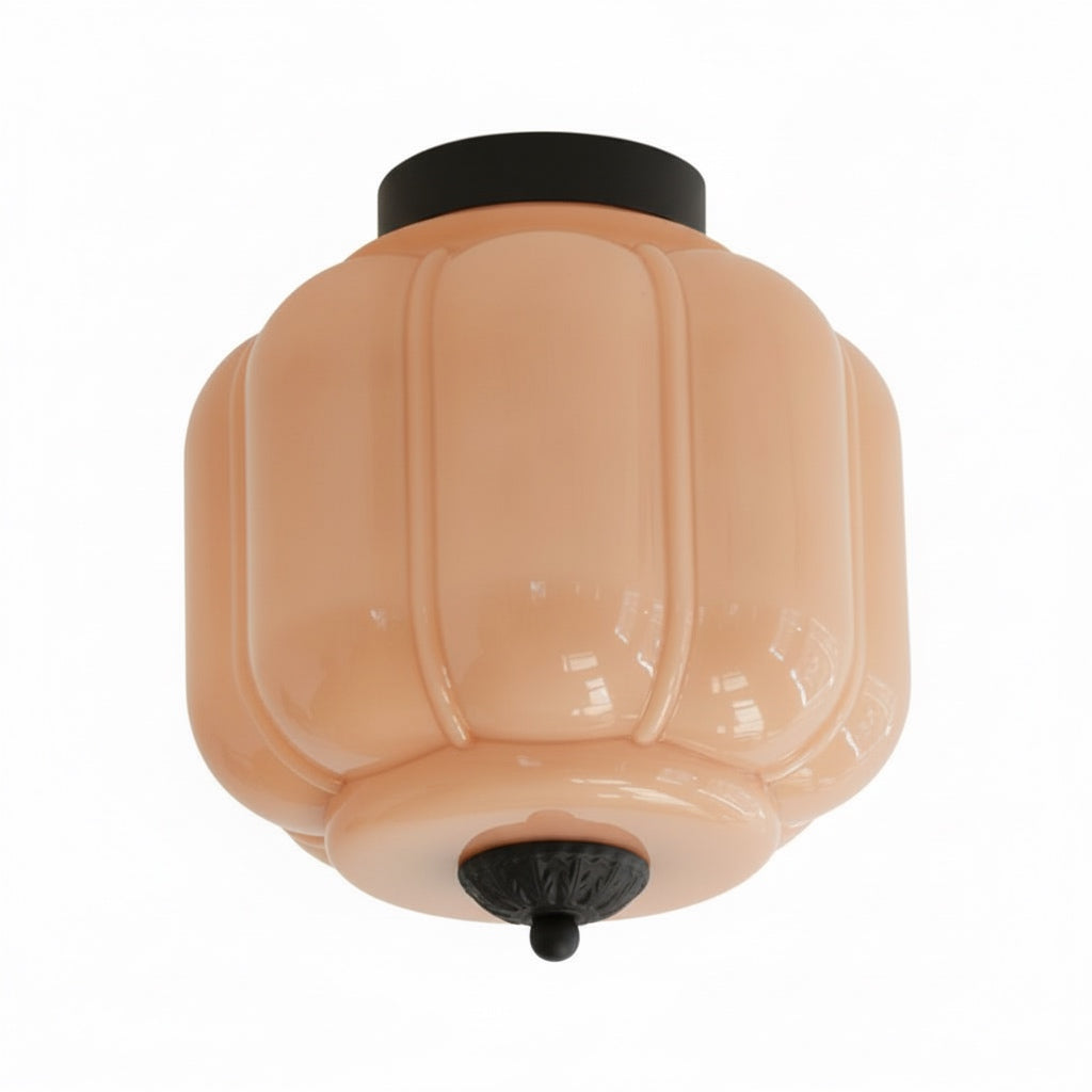 Eloise Flush Mount Milk Glass Ceiling Light – Modern Accent Lighting with Artistic Glass Shade