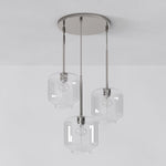 Load image into Gallery viewer, Lumivelle Pebble Glass Chandelier - 3-Light Modern Pendant Style
