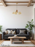 Load image into Gallery viewer, Medieval Log Style Vintage Glass Chandelier
