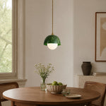 Cargar imagen en el visor de la Galería, Natural Green Jade Dome Pendant Light