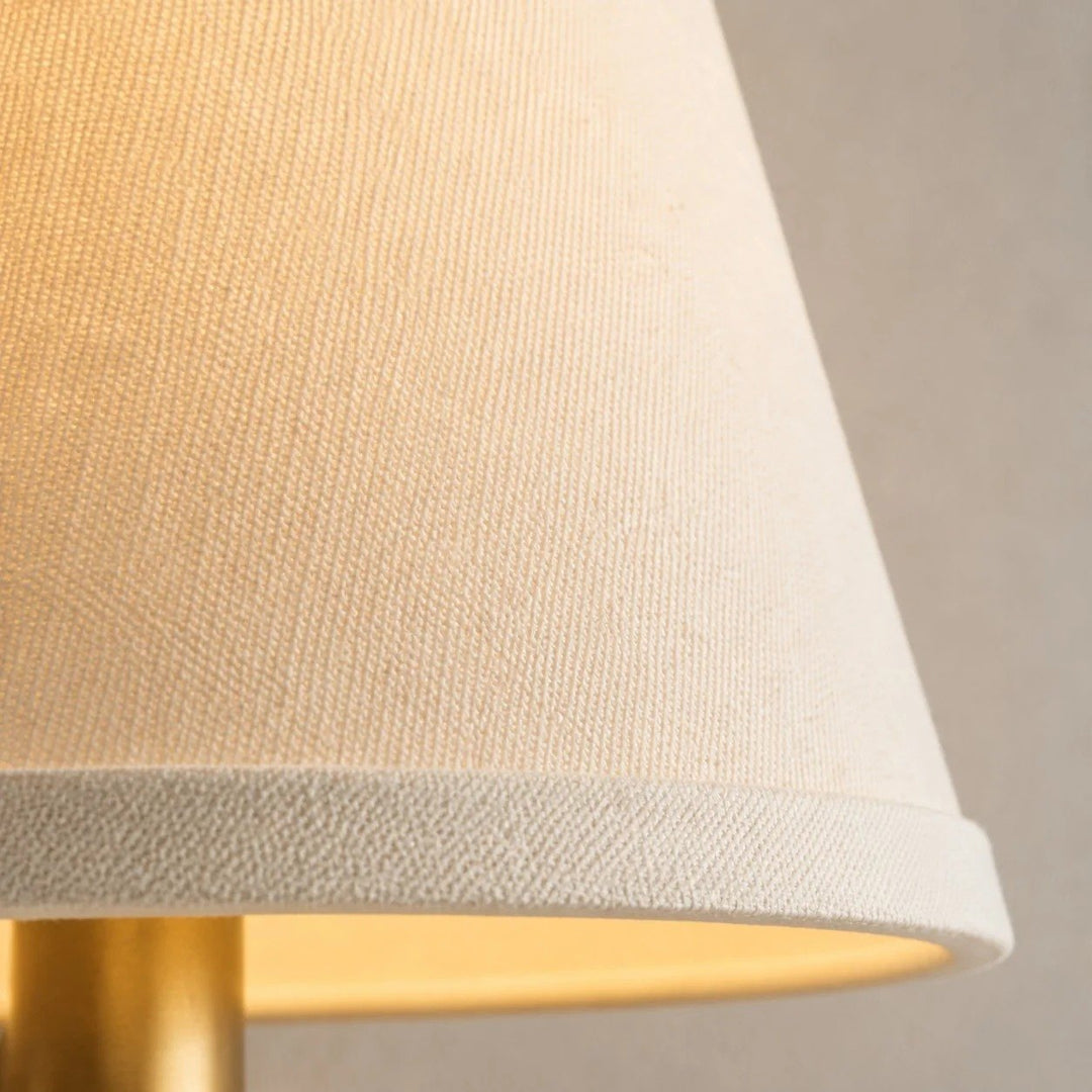 Rowan No-Wire Flat Drum Shade Wall Sconce – Plug-In Fabric Wall Light