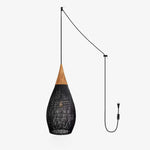 Bild in Gallery-Viewer laden, Woven Rattan Wood Plug-In Pendant Light