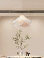 Load image into Gallery viewer, Ethereal Bloom French Floral Pleated Fabric Pendant Light

