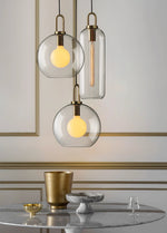 Bild in Gallery-Viewer laden, Copper-Plated Glass Plug-In Swag Pendant
