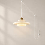 Charger l'image dans la visionneuse de galerie, Vintage Milk White Glass Plug-In Pendant Light