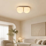 Cargar imagen en el visor de la Galería, Cream travertine ceiling lamp in living room scene