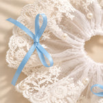 Load image into Gallery viewer, Vintage Lace Lamp Shade Covers with Bows, Pearls &amp; Floral Details