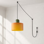 Bild in Gallery-Viewer laden, Mid‑Century Macaron Plug‑in Swag Pendant Light - Colorful Shade Hanging Lamp for Home Decor