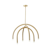Borvia Arc Chandelier – Modern Mid Century Design In Champagne Finish