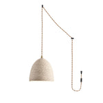 Bild in Gallery-Viewer laden, Textured Cement Gold Plug-In Swag Pendant