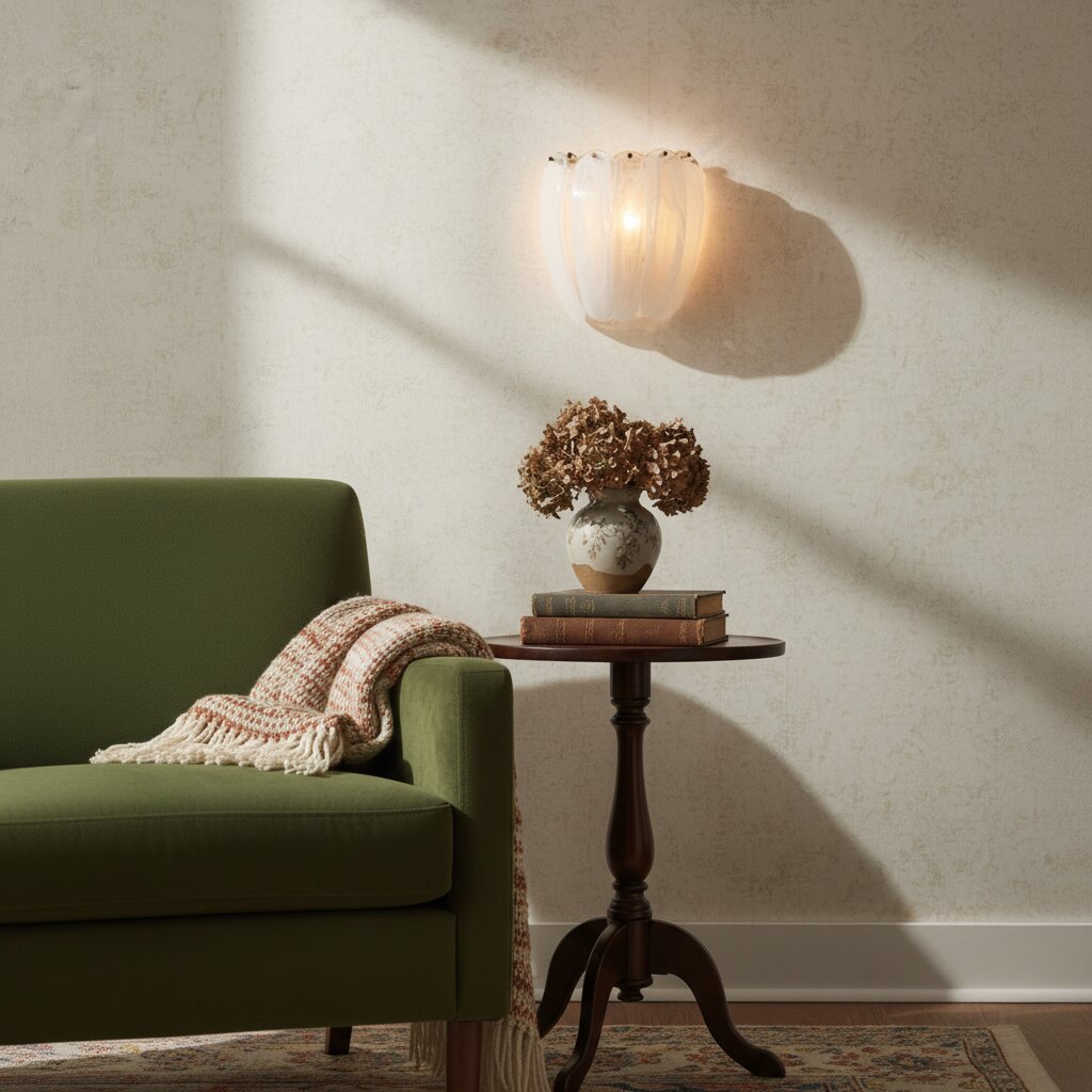 Velora Gebogene Glas-Wandleuchte - Elegante Skulpturale Leuchte für Schlafzimmer