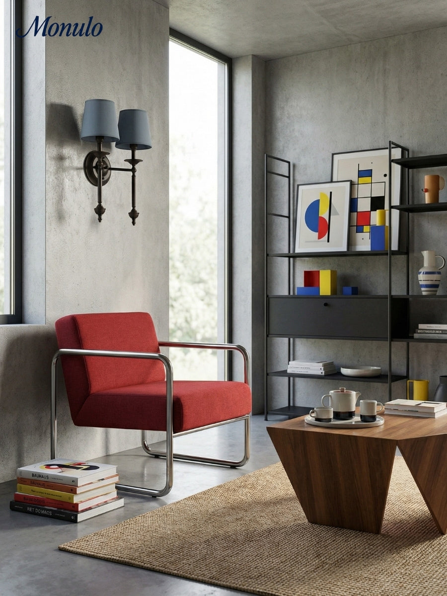 Rowan Fabric Shade Wall Sconce in Antique Copper - Vintage Luxury Light for Interiors