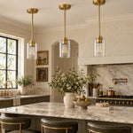 Charger l'image dans la visionneuse de galerie, Modern Clear Glass Pendant Light for Kitchen Island and Foyer