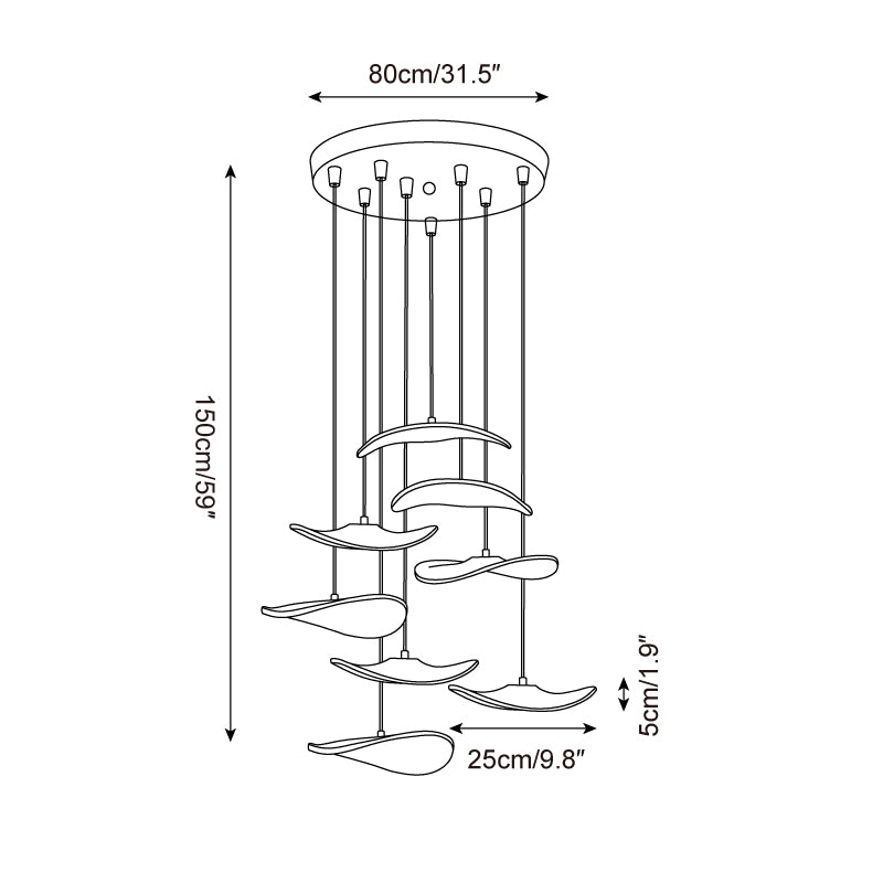 Twisora Wood Chandelier