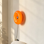Cargar imagen en el visor de la Galería, Amber Glass Ring LED Plug-In Wall Lamp