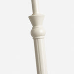 Bild in Gallery-Viewer laden, Close-up of turned decorative details on the ivory metal lamp stem