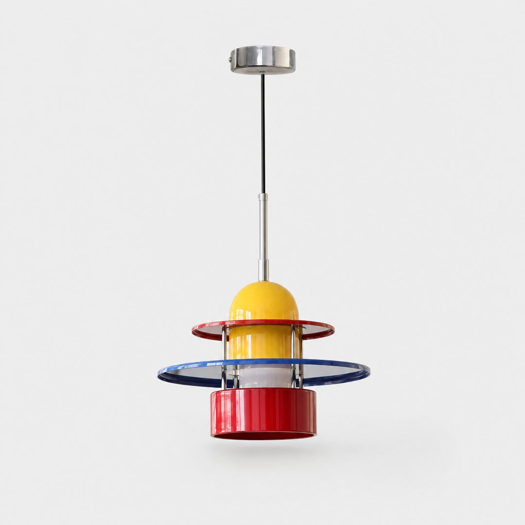 Bauhaus color block pendant light