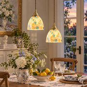 Colorful Capiz Shell Glass Pendant Light