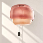 Cargar imagen en el visor de la Galería, Clinco Flower-Shaped Resin Plug-In Wall Lamp with Glass Diffuser for Bedroom Vanity and Reading Nook