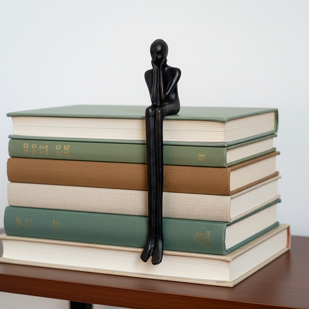 Escultura Geométrica de Perro Floxo Decoración Moderna - Arte Minimalista de Hierro para Escritorio