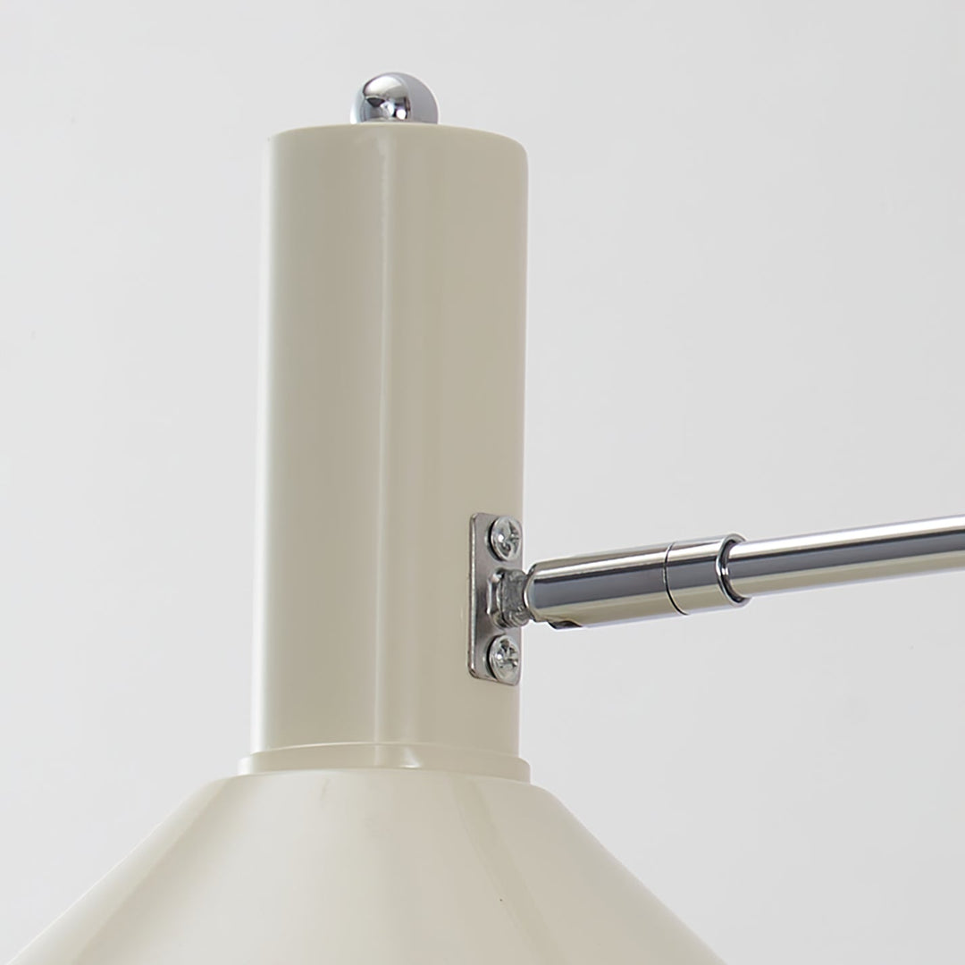 Aplique de pared de metal blanco con brazo ajustable