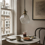 Load image into Gallery viewer, Vintage Faceted Glass Pendant Light