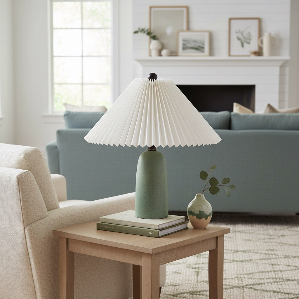 Ceruna Vintage Style Table Light - Metal Cage Shade for Study and Lounge