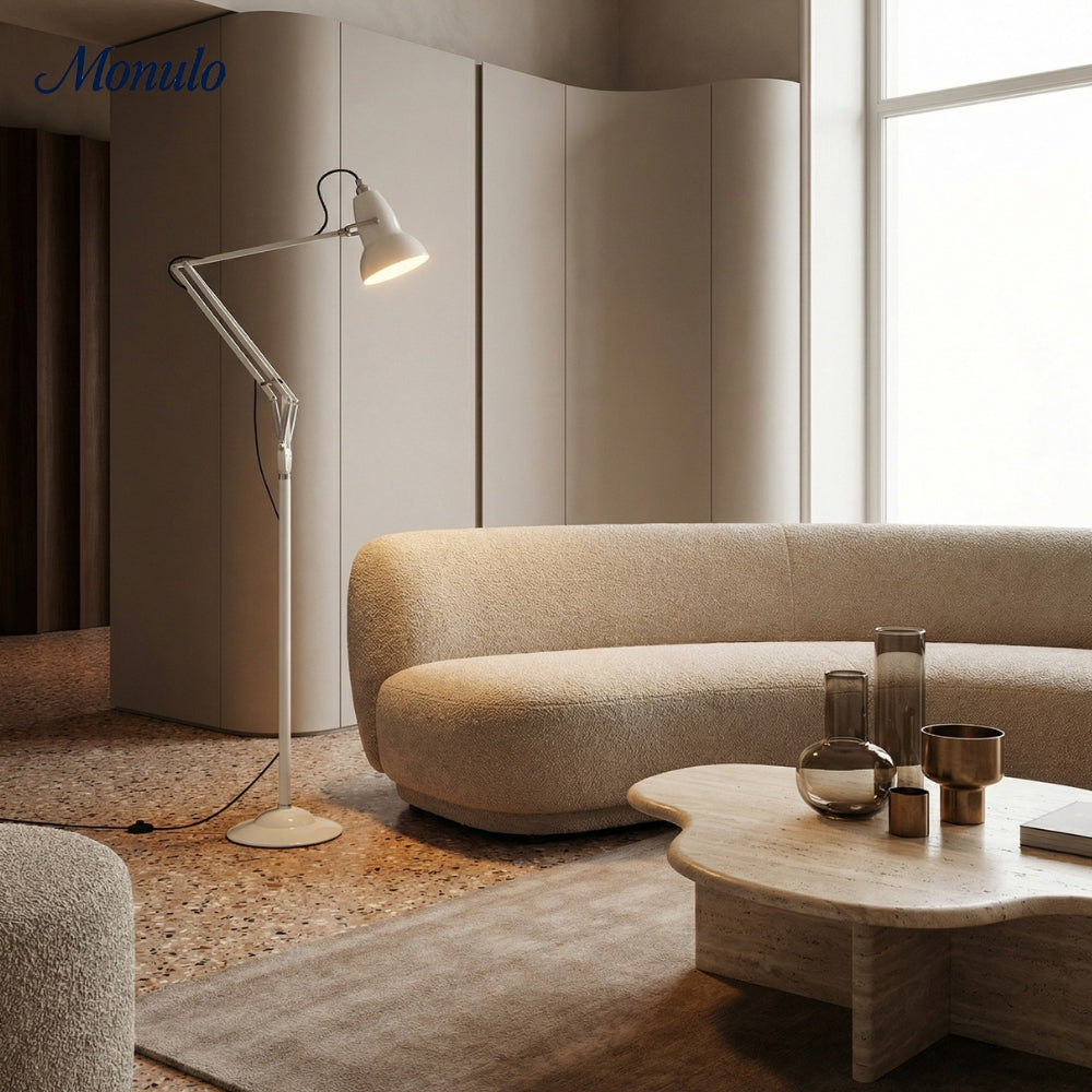 Modryx Design Fonctionnel Moderne ‑ Lampe sur Pied Industrielle Réglable pour Intérieurs Domestiques