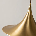 Load image into Gallery viewer, Brushed Brass Umbrella Pendant Light