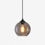 Charger l'image dans la visionneuse de galerie, Smoky Gray Glass Globe Pendant Light