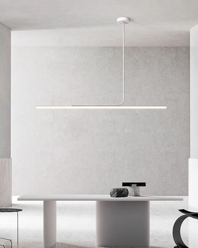Lustre de salle à manger décoratif contemporain avec interrupteur à bouton-poussoir et peinture blanche