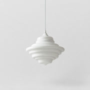Space Age white glass pendant light product view