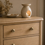 Charger l'image dans la visionneuse de galerie, Pair of hammered antique brass knobs on a drawer front