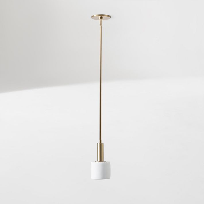 Cerova Contemporary Minimalist and Elegant Pendant – Ivory Porcelain Shade Light for Kitchen Island & Bedroom