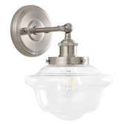 Crelina Clear or Milk Glass Industrial Wall Sconce – Modern Bathroom Vanity Lighting
