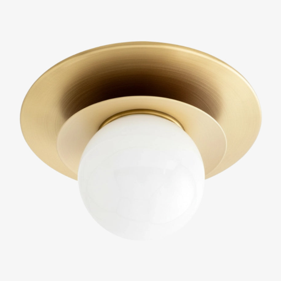 Artivo Modern Layered Globe Ceiling Light with Brass Finish for Living Room, Bedroom and Bathroom