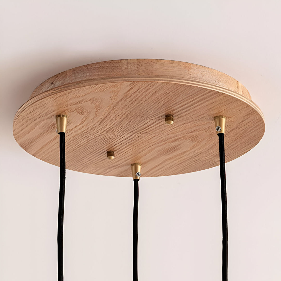 Nordische Hanfseil Glas Pendelleuchte