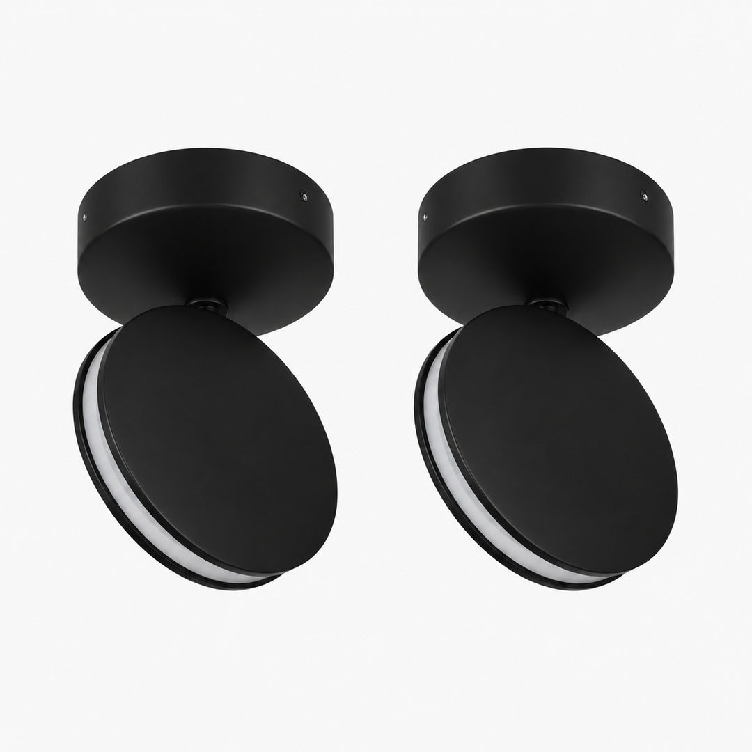 Black SPECTRA set of 2 LED ceiling and wall lights