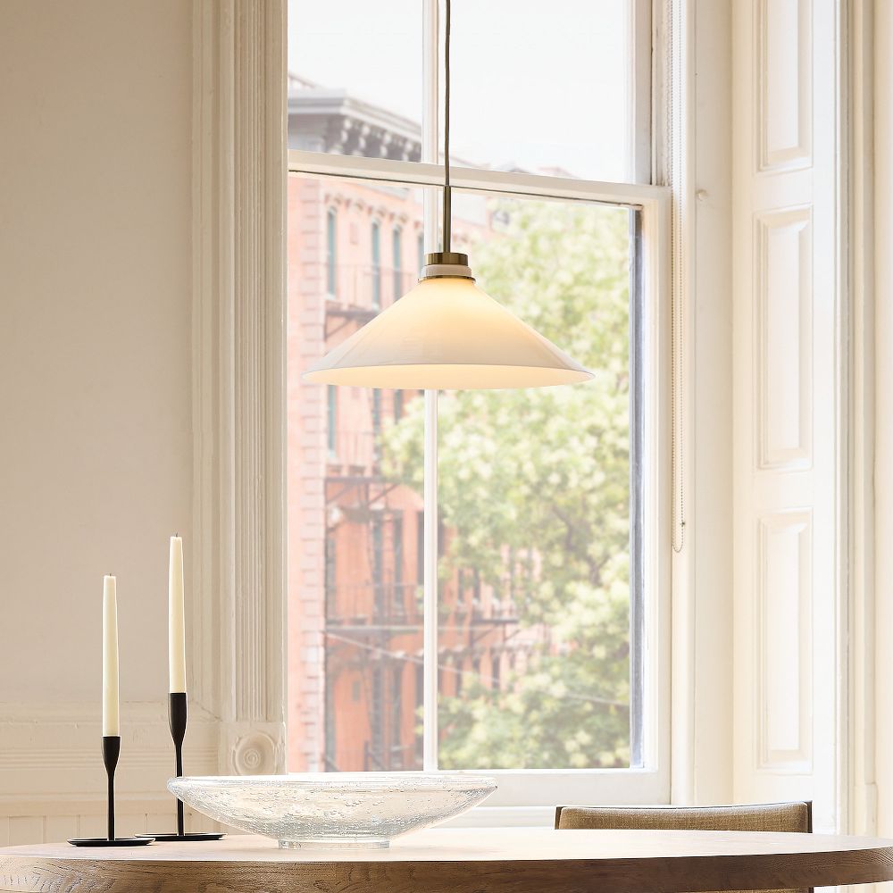 Aurenza Modern Farmhouse  Cone Pendant Light – Dimmable Kitchen and Entryway Lighting