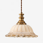 Cargar imagen en el visor de la Galería, Vintage Fluted Glass Pendant Light for Kitchen &amp; Dining
