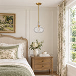 Charger l'image dans la visionneuse de galerie, Vintage Glass Pendant Light with Adjustable Height