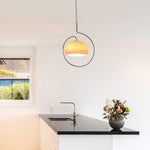 Load image into Gallery viewer, Rounded Glass Chrome Swag Pendant Light