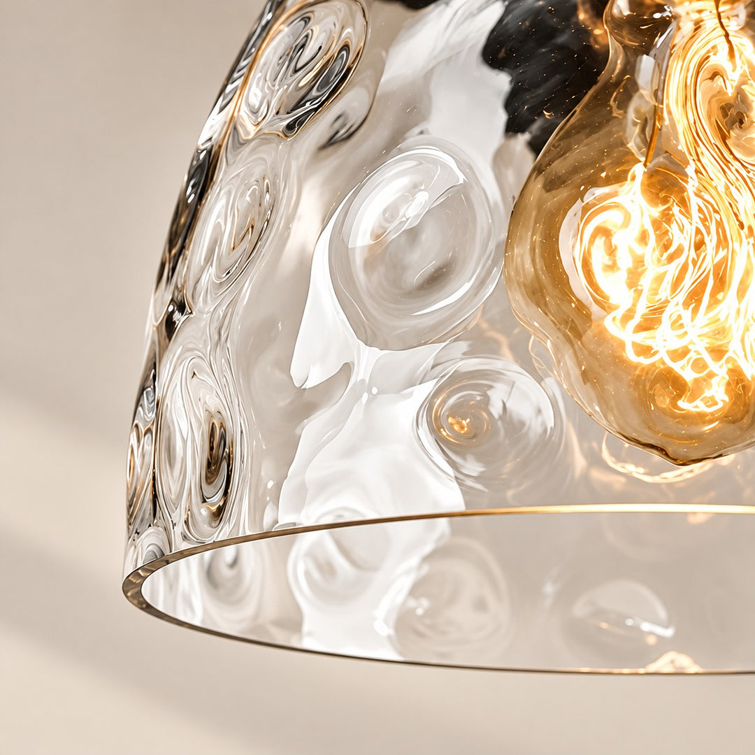 Textured Glass Armed Wall Sconce for Bathroom Lighting