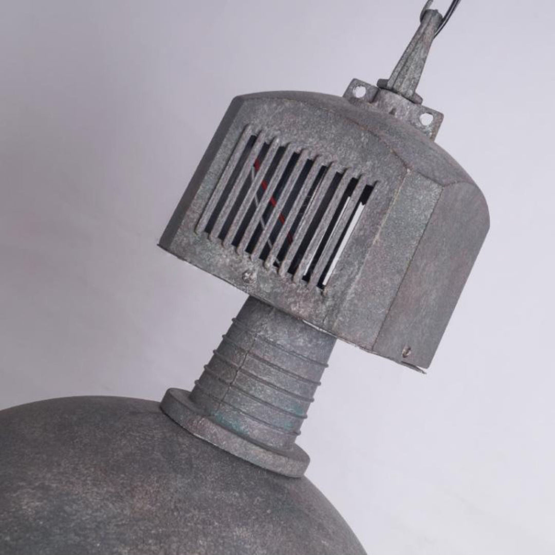 Lámpara Colgante Industrial de Metal con Jaula