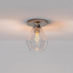 Load image into Gallery viewer, Merin Minimalist Sleek Geometric Glass Flushmount Light
