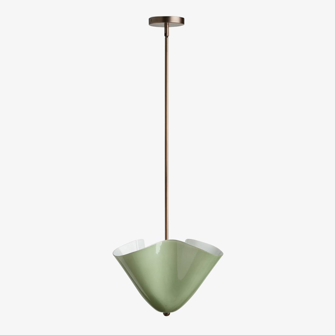 Bellina Radner Pendant Light – Sleek Glass Shade with Gentle Curves for Living Room, Bedroom and Dining Area
